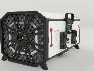 Nuclear Weapon Portable Box Bomb 3D model