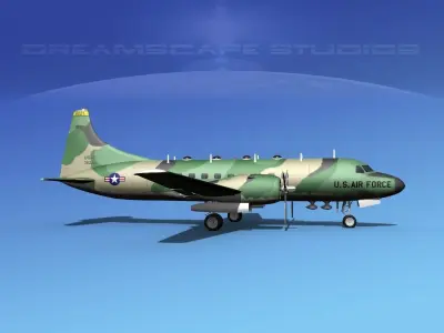 Convair T-29 USAF V05 3D model