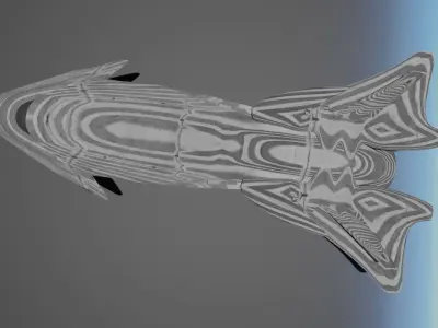 the Creator spaceship flying in space 3D model