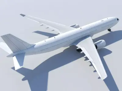  A330 NEO Low Poly Static Model Low-poly 3D model