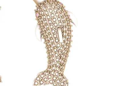 Dolphin jewelry pendant 3D print model