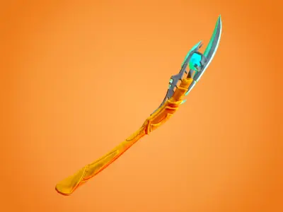 Stylized Loki Staff Free low-poly 3D model