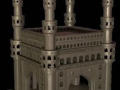 Charminar hyderabad castle Low-poly 3D model