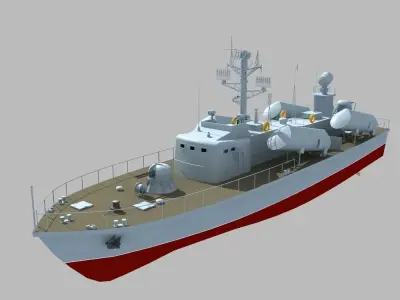 Russian OSA Class Missile Boat 3D model