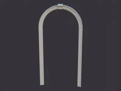 Tan City Hall Archway - Architectural Decor Low-poly 3D model