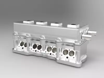 Complete race cylinder head Free 3D model