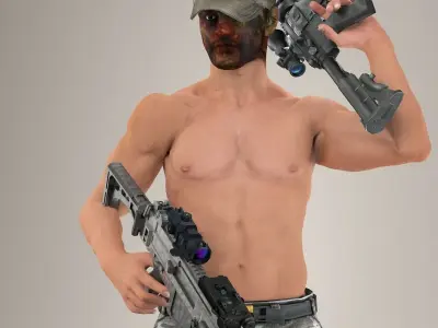 Ultimate Rigged Soldier 3D model