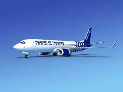 Boeing 737-800 Houston Tranpsort 3D model