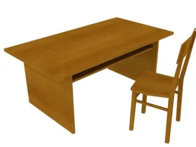 Old furniture set -2 Free low-poly 3D model