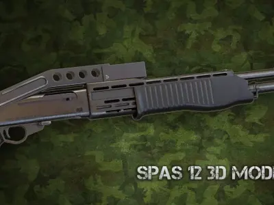 SPAS 12 Shotgun Low-poly 3D model