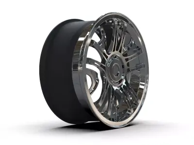 rims tuning chrome matt 3D model
