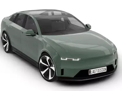 Sedan Low-poly 3D model
