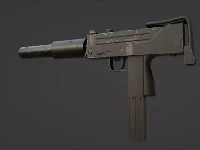 Ingram M10A1 Low-poly 3D model