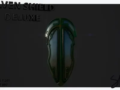 ElvenShieldDeluxe By SARL Free low-poly 3D model