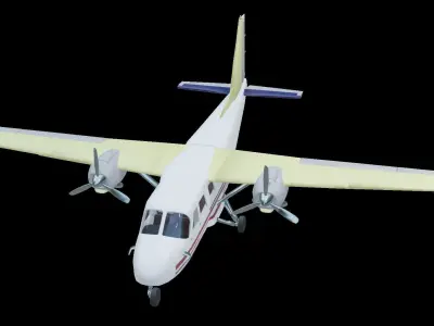 Plane airplane flying Low-poly 3D model