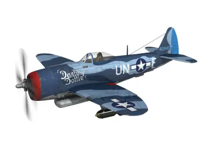 Republic P-47M Thunderbolt - Darling Dottie 3D model