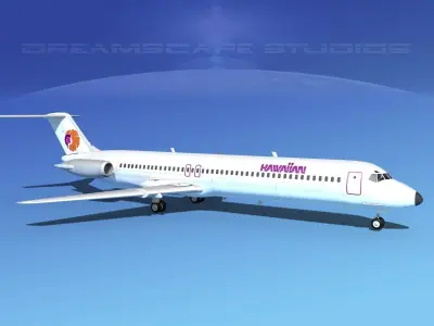 Douglas DC-9-50 Hawaiian 3D model