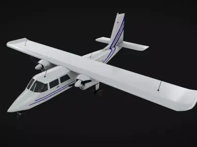 Britten-Norman BN-2 Islander Low-poly 3D model