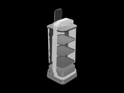 AI Service Robot Low-poly 3D model