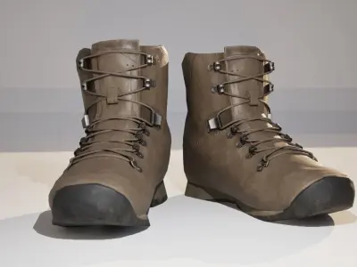 ITURRI Patrol Boots Brown Low-poly 3D model