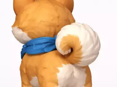 Cartoon Dog 3D model 8