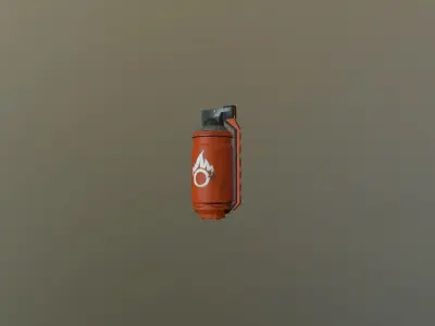 Fire grenade Free low-poly 3D model