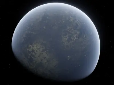 Planet 8K Texture Space Ready to game Low-poly 3D model