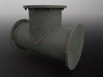 tejuncao old rusty pipe Free low-poly 3D model
