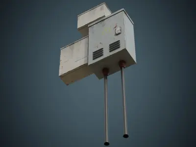 Utility Box 3B Low-poly 3D model