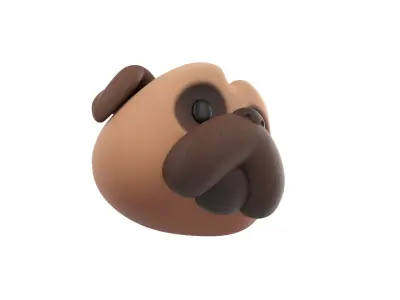 Prop164 Pug Head 3D model