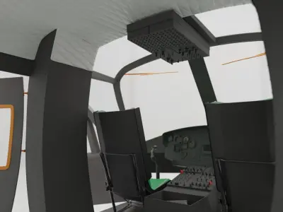 Huey Helicopter civilian version 3D model