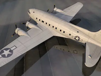 Boeing B-307 Stratoliner - Boeing C-75 3D model
