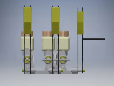 Floor Mount Pedal Assembly 3D model