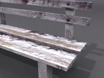 Bench 3d model wooden 3D model