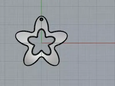 2 Ciondolo Margherita traforata e bombata Free 3D model