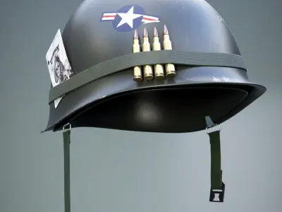 M1 Army Helmet 3D model