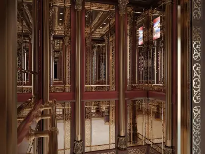 Classic mirror elevator 3D model