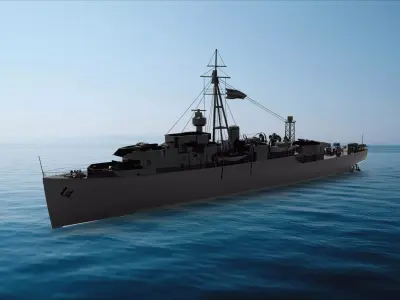 Black Swan-class sloop 3D model