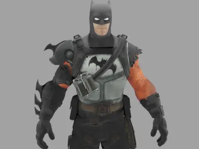 Batman Fortnite Low-poly 3D model