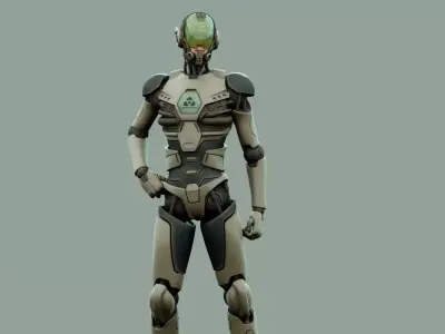 CYBORGTOPIA B-34 Rigged for Unreal Engine - Unity - MIXAMO 3D model