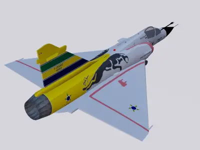 Dassault Mirage 2000-C Tribute Ayrton Senna 3D model