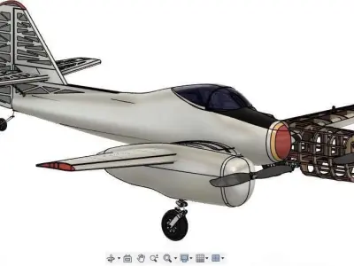 ST-1 RC Aircraft Low-poly 3D model