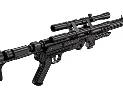 ISB Tactical Blaster Rifle  And  Galar 90 Rifle Low-poly 3D model