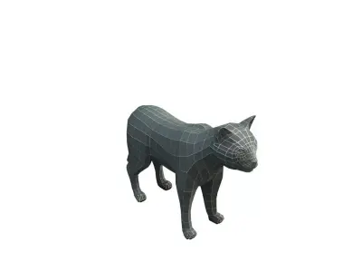 Base Mesh Cat - Low Poly  Low-poly 3D model