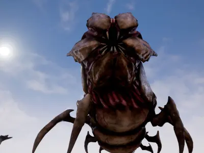 Worms insect Low-poly 3D model