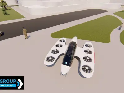 Ghost X V3 eVTOL aircraft 3D model