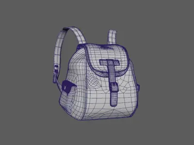 Cute green bag Free 3D model