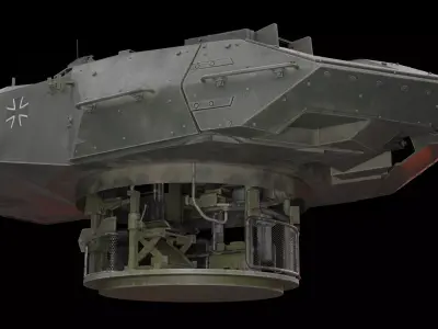 Tank Leopard 2a6 With Interior 3D model 3D model