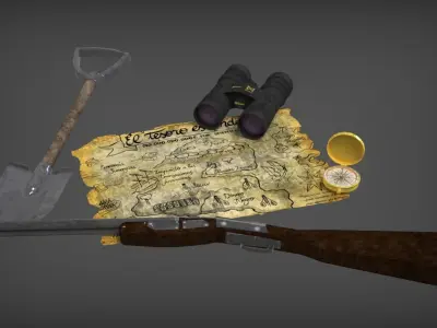 EXPLORER GEAR Low-poly 3D model