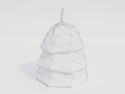 Low poly outbuildings and props set Low-poly 3D model